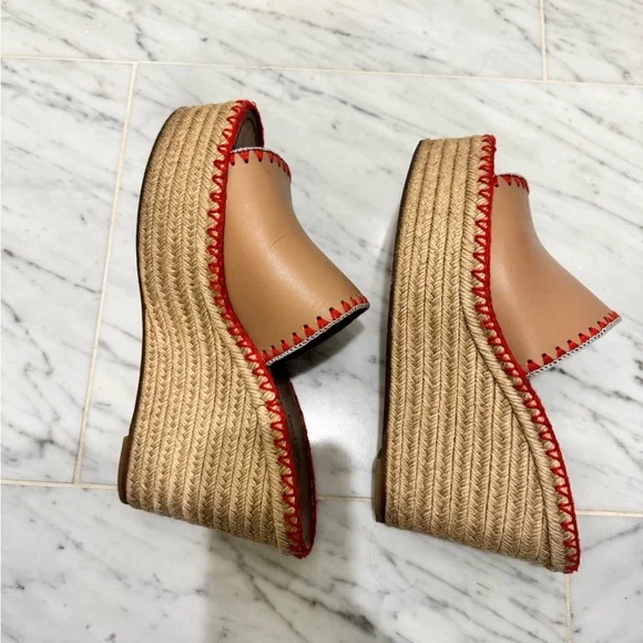 Valentino leather platform espadrille sandals IT39.5 Includes dust bag and box - Picture 5 of 7